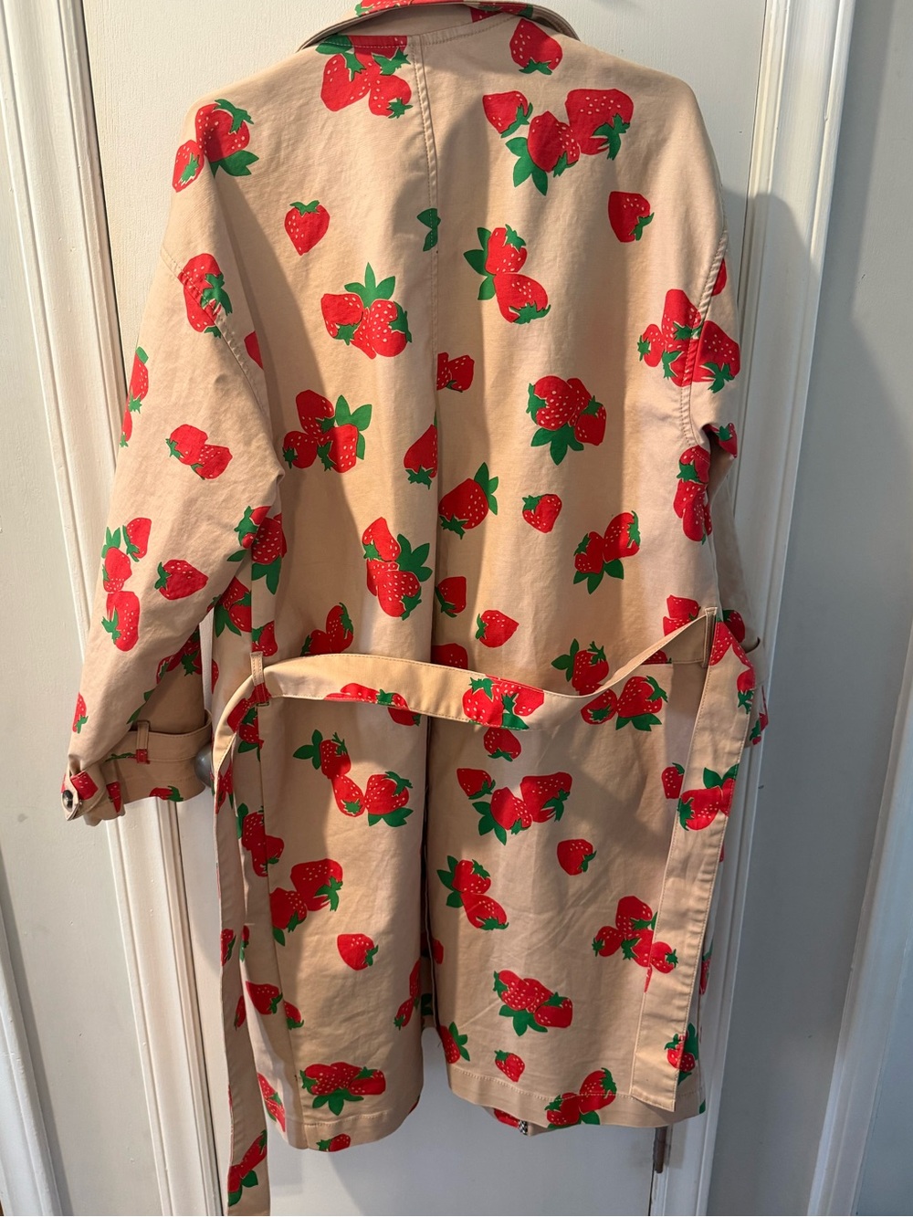 Maeve Strawberry Print Car Coat from Anthropologie Small - Picture 10 of 11